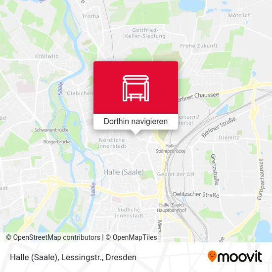 Halle (Saale), Lessingstr. Karte