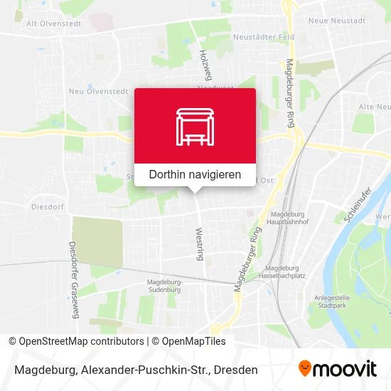 Magdeburg, Alexander-Puschkin-Str. Karte
