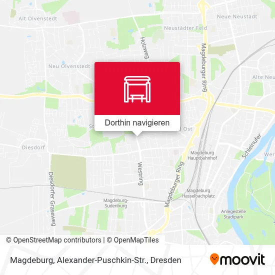 Magdeburg, Alexander-Puschkin-Str. Karte