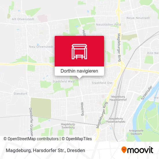 Magdeburg, Harsdorfer Str. Karte