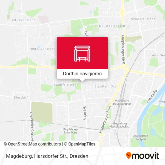 Magdeburg, Harsdorfer Str. Karte