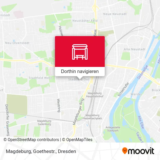 Magdeburg, Goethestr. Karte