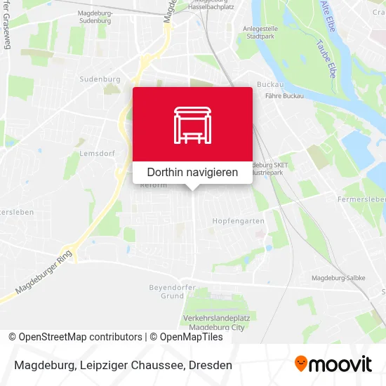 Magdeburg, Leipziger Chaussee Karte