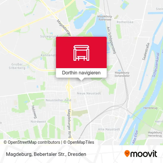 Magdeburg, Bebertaler Str. Karte