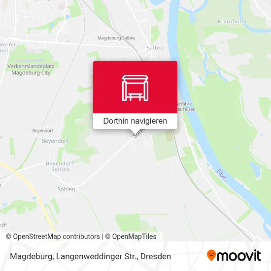 Magdeburg, Langenweddinger Str. Karte