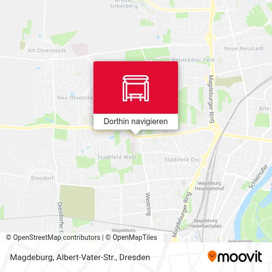 Magdeburg, Albert-Vater-Str. Karte