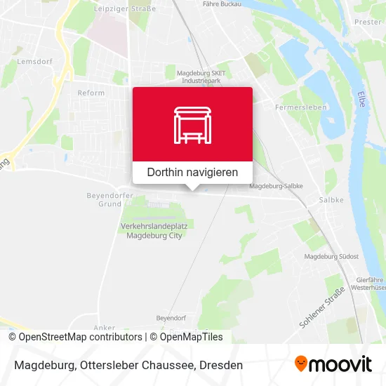 Magdeburg, Ottersleber Chaussee Karte