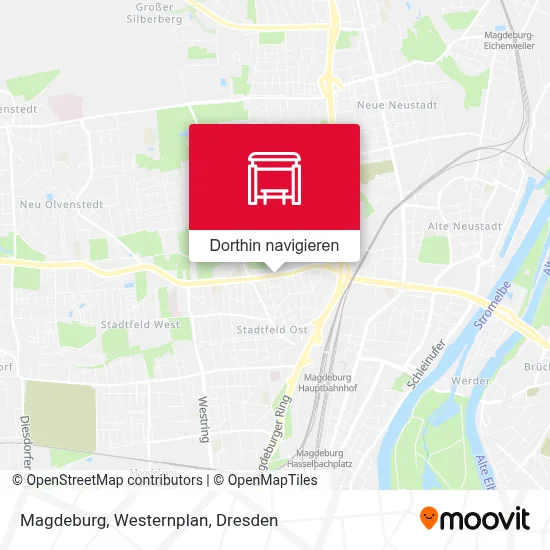 Magdeburg, Westernplan Karte