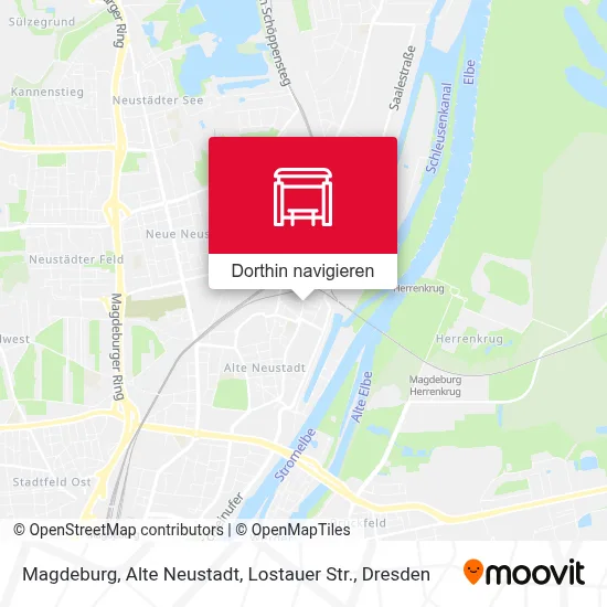 Magdeburg, Alte Neustadt, Lostauer Str. Karte