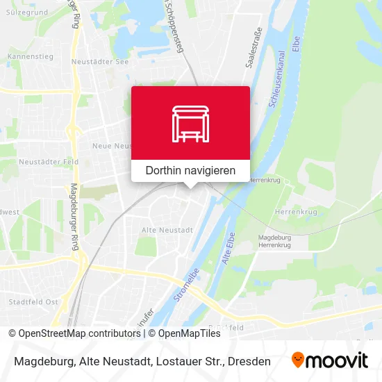 Magdeburg, Alte Neustadt, Lostauer Str. Karte