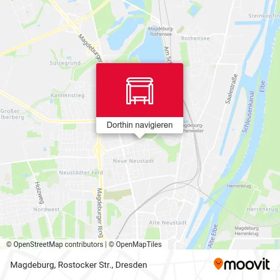 Magdeburg, Rostocker Str. Karte