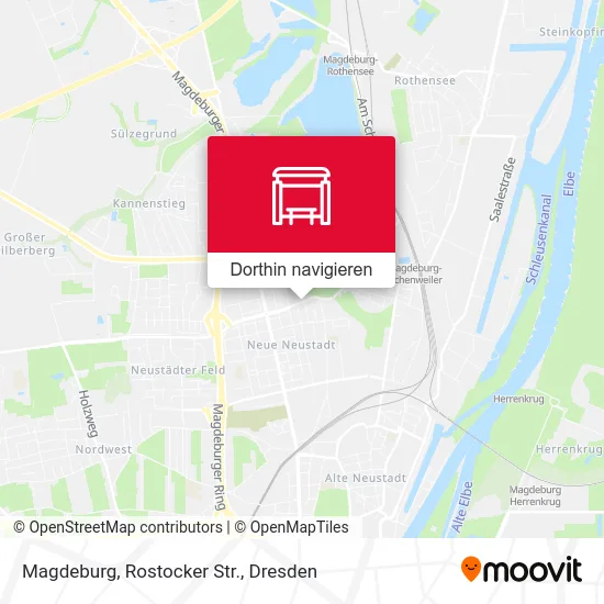 Magdeburg, Rostocker Str. Karte