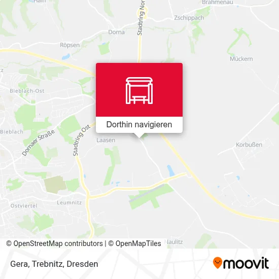 Gera, Trebnitz Karte