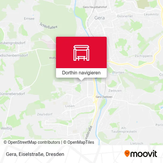 Gera, Eiselstraße Karte