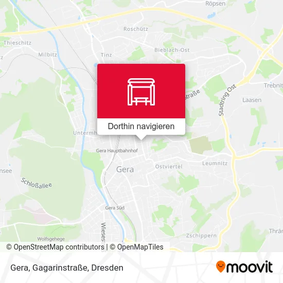 Gera, Gagarinstraße Karte