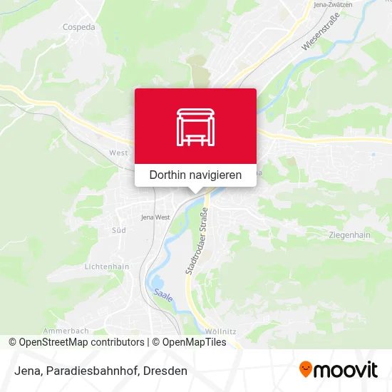 Jena, Paradiesbahnhof Karte