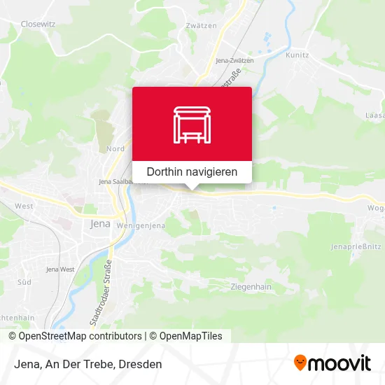Jena, An Der Trebe Karte