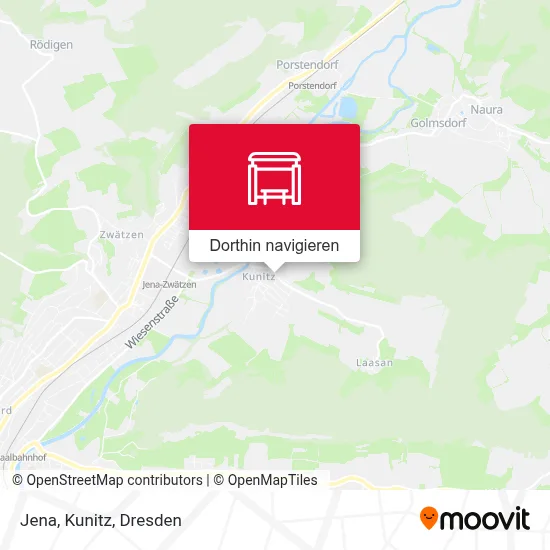 Jena, Kunitz Karte