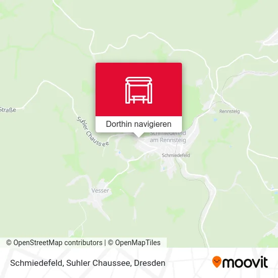 Schmiedefeld, Suhler Chaussee Karte