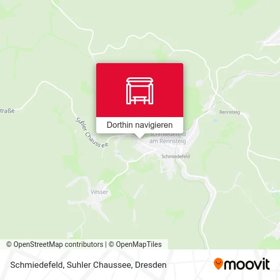 Schmiedefeld, Suhler Chaussee Karte