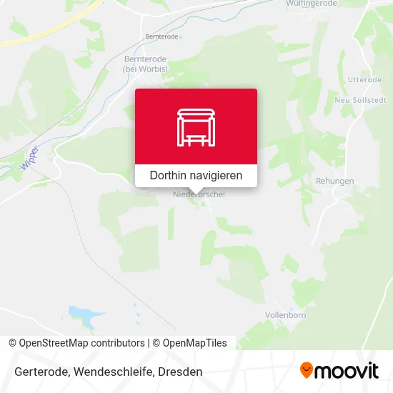 Gerterode, Wendeschleife Karte