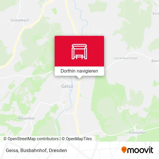 Geisa, Busbahnhof Karte