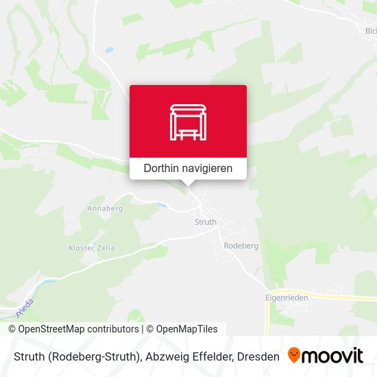 Struth (Rodeberg-Struth), Abzweig Effelder Karte