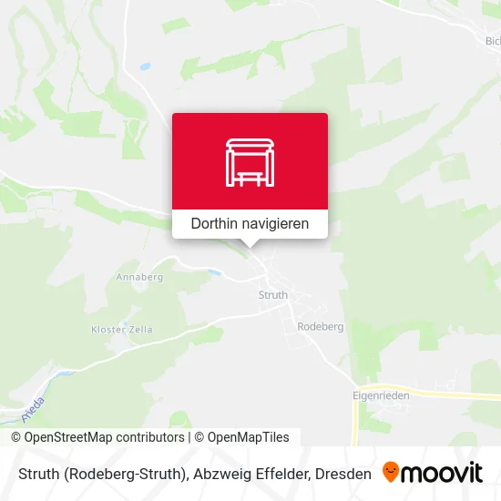Struth (Rodeberg-Struth), Abzweig Effelder Karte