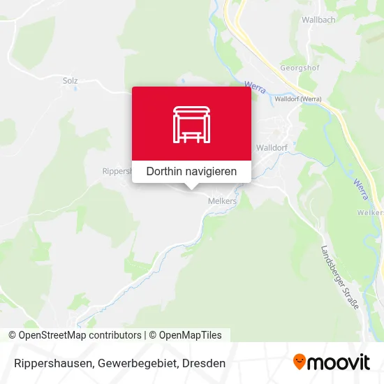 Rippershausen, Gewerbegebiet Karte