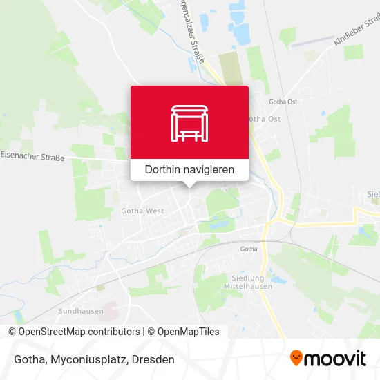 Gotha, Myconiusplatz Karte