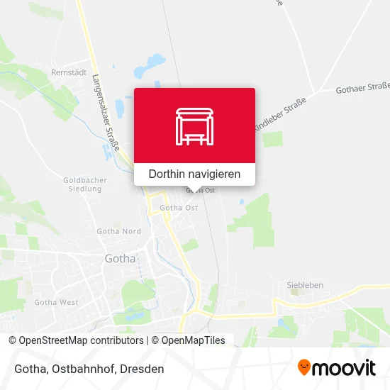 Gotha, Ostbahnhof Karte