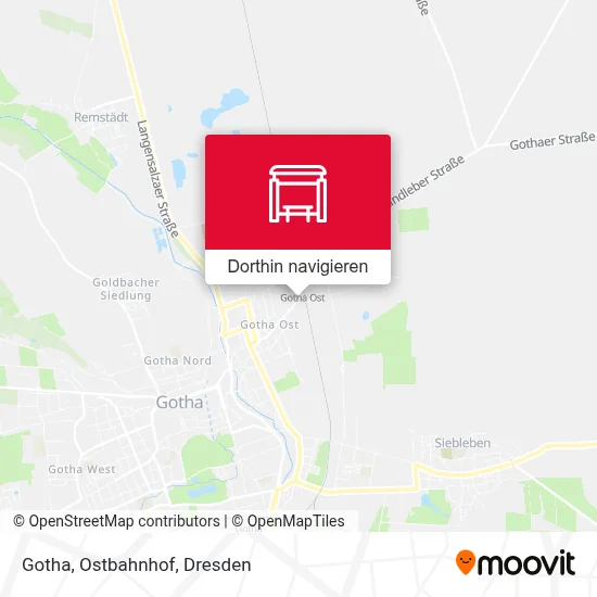 Gotha, Ostbahnhof Karte