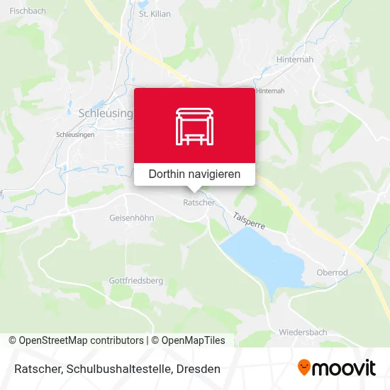 Ratscher, Schulbushaltestelle Karte