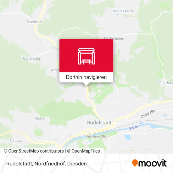 Rudolstadt, Nordfriedhof Karte