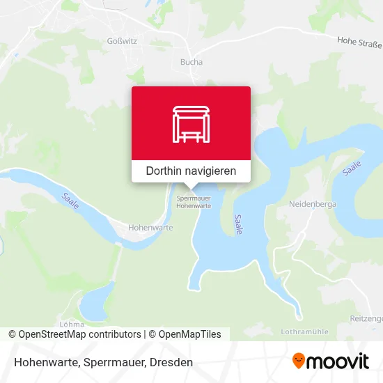 Hohenwarte, Sperrmauer Karte