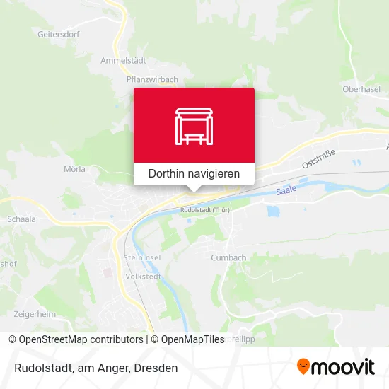 Rudolstadt, am Anger Karte