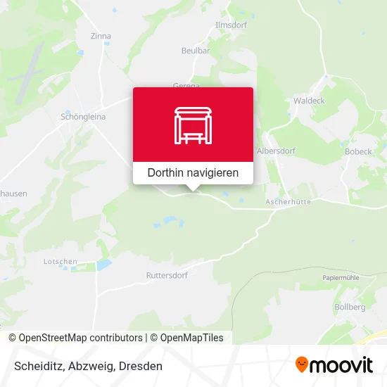 Scheiditz, Abzweig Karte