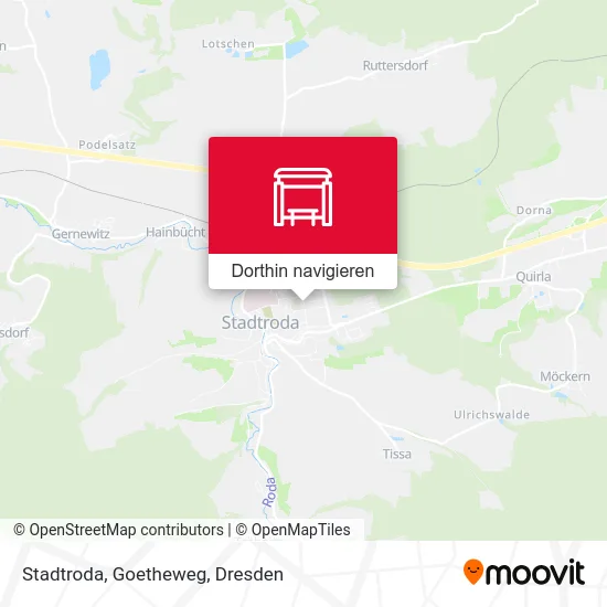 Stadtroda, Goetheweg Karte