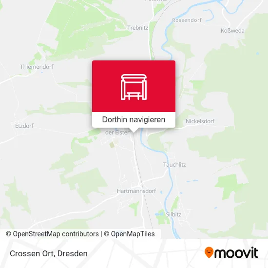 Crossen Ort Karte