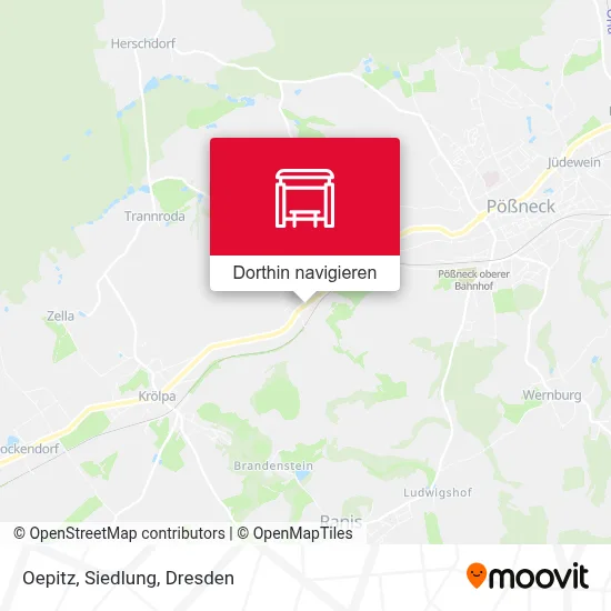 Oepitz, Siedlung Karte