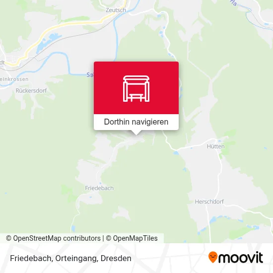 Friedebach, Orteingang Karte