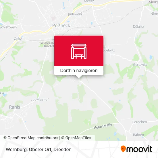 Wernburg, Oberer Ort Karte