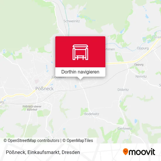 Pößneck, Einkaufsmarkt Karte