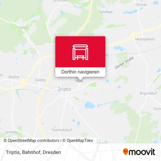 Triptis, Bahnhof Karte