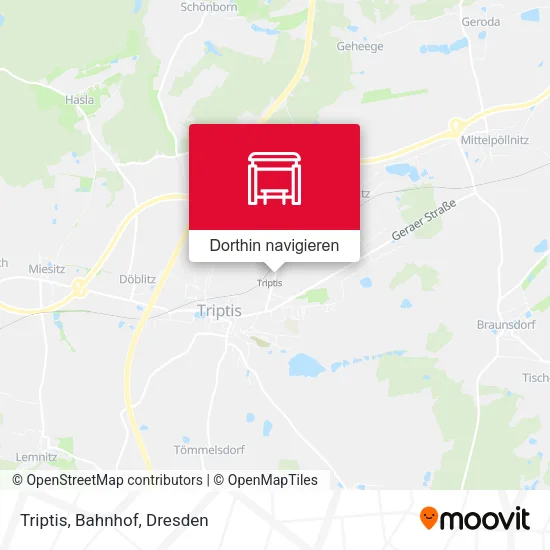 Triptis, Bahnhof Karte