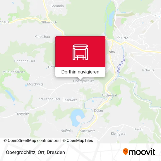 Obergrochlitz, Ort Karte