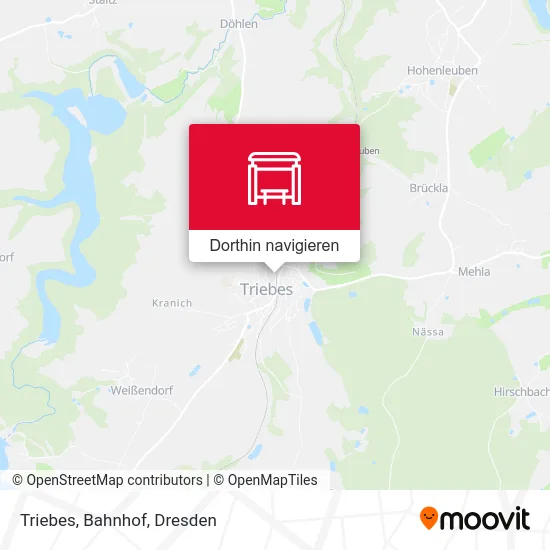 Triebes, Bahnhof Karte