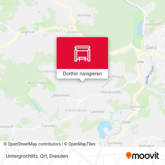 Untergrochlitz, Ort Karte