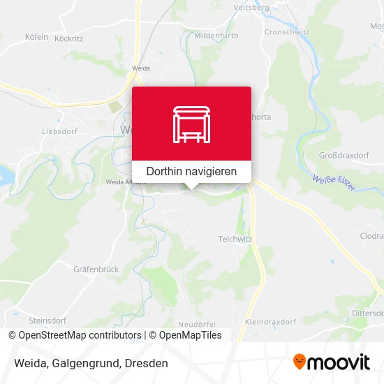 Weida, Galgengrund Karte