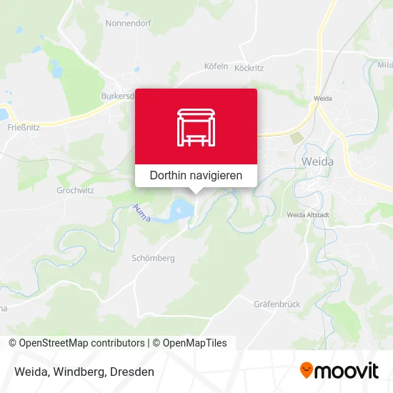 Weida, Windberg Karte